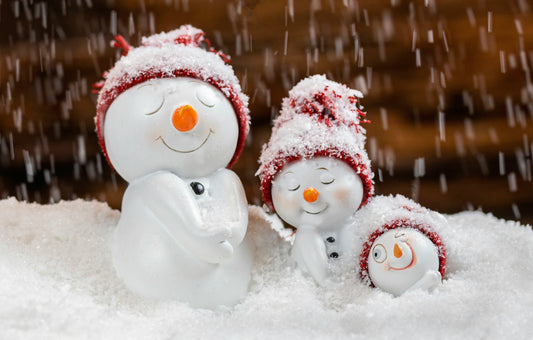 3 snowmen - re-connecting with nature in winter