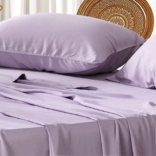 Lavender Bamboo Bed Sheets Set | Satin Weave | 400 TC Fabric
