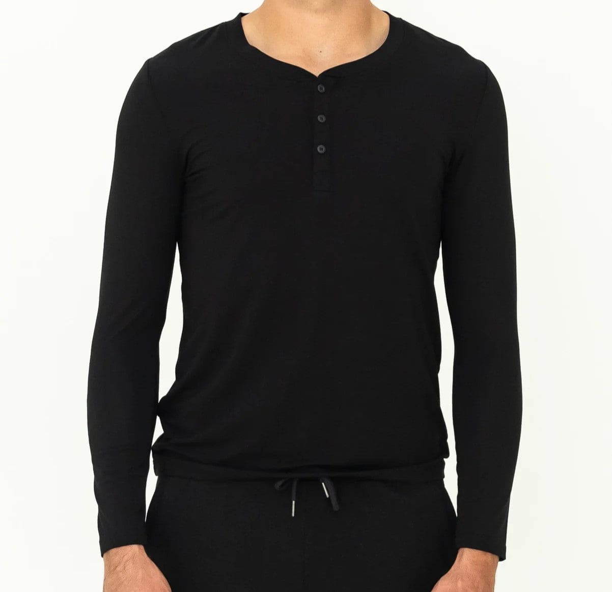 Bamboo Long Sleeve Tee for Men long sleeve tee Black / Small - SHOO-FOO, comfort of natural fibers