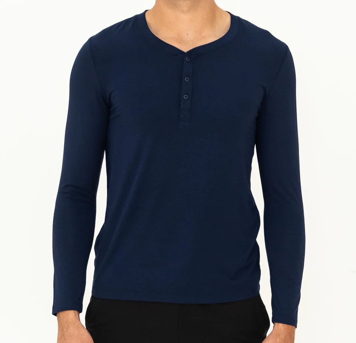 Bamboo Long Sleeve Tee for Men long sleeve tee Black / Small - SHOO-FOO, comfort of natural fibers