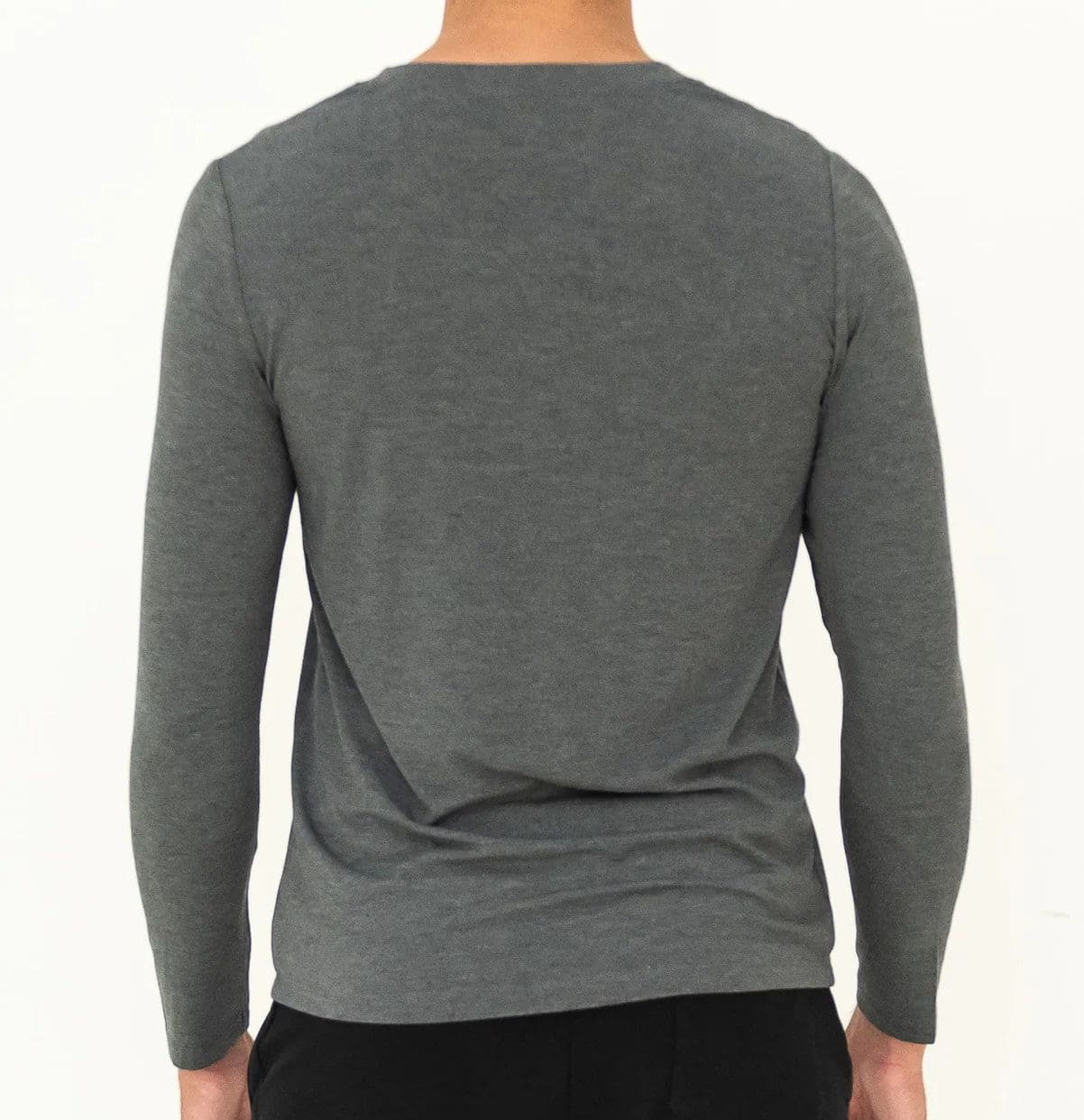 Bamboo Long Sleeve Tee for Men long sleeve tee Black / Small - SHOO-FOO, comfort of natural fibers