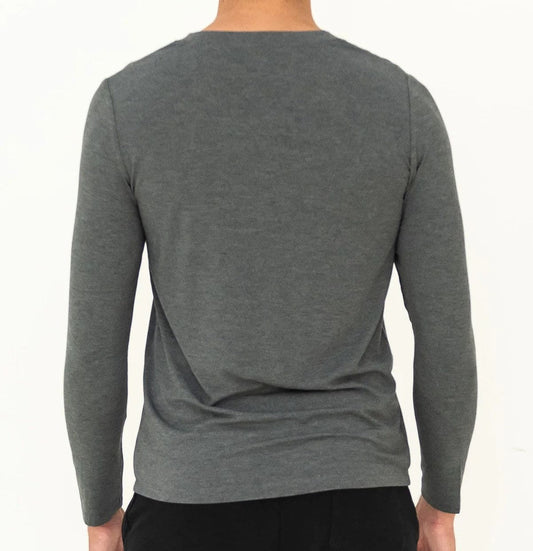 Bamboo Long Sleeve Tee for Men long sleeve tee Black / Small - SHOO-FOO, comfort of natural fibers