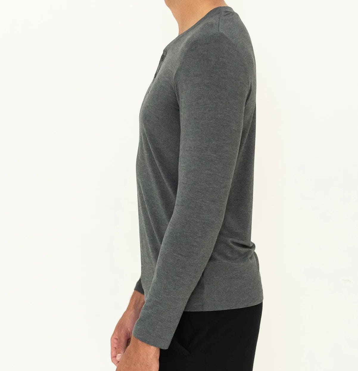 Bamboo Long Sleeve Tee for Men long sleeve tee Black / Small - SHOO-FOO, comfort of natural fibers