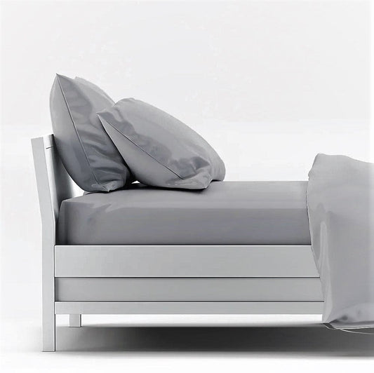 Bamboo Fitted Sheet 100% | Satin Weave | 400 TC | Various Colors Bamboo Sheets Set Grey Owl / full/double - SHOO-FOO, comfort of natural fibers