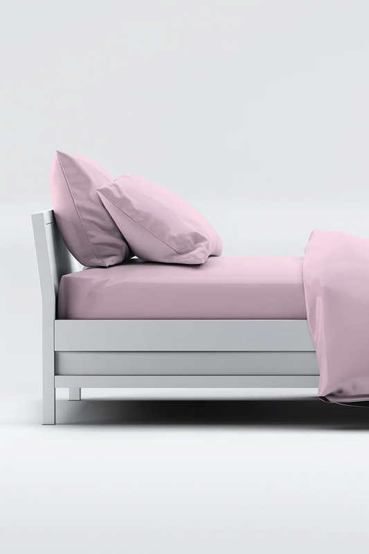 Pale Rose Bamboo Bed Sheets Set | Satin Weave | 400 TC Fabric Bamboo Sheets Set full/double / Rose - SHOO-FOO, comfort of natural fibers