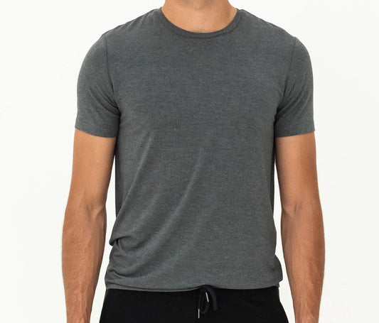Bamboo Short Sleeve Tee for Men long sleeve tee Charcoal / Small - SHOO-FOO, comfort of natural fibers