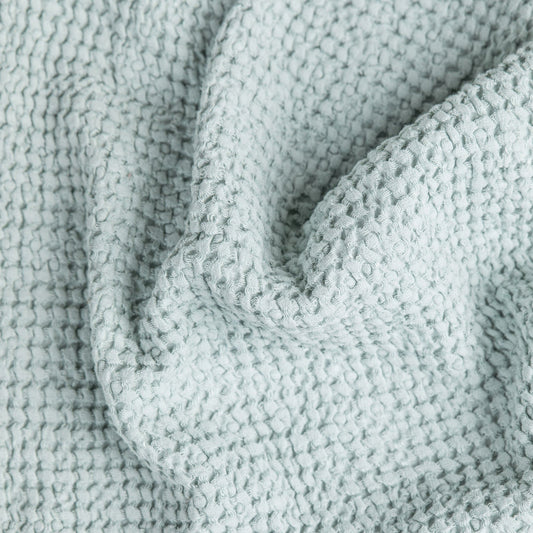 Flax Linen Waffle Bath Towels Set (3 pcs) | Aloes Bath Towels Dusty blue - SHOO-FOO, comfort of natural fibers