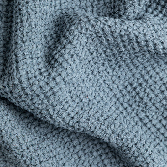 Flax Linen Waffle Towel Set (3 pcs) | Blueberry