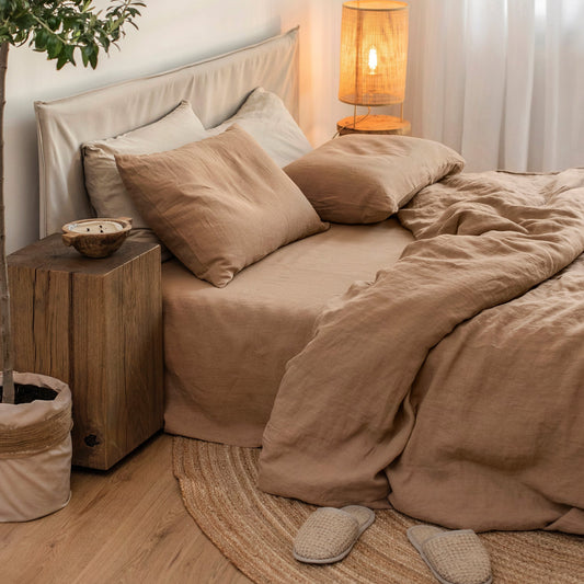 European Flax Linen Pillowcase | Latte