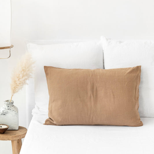 European Flax Linen Pillowcase | Latte