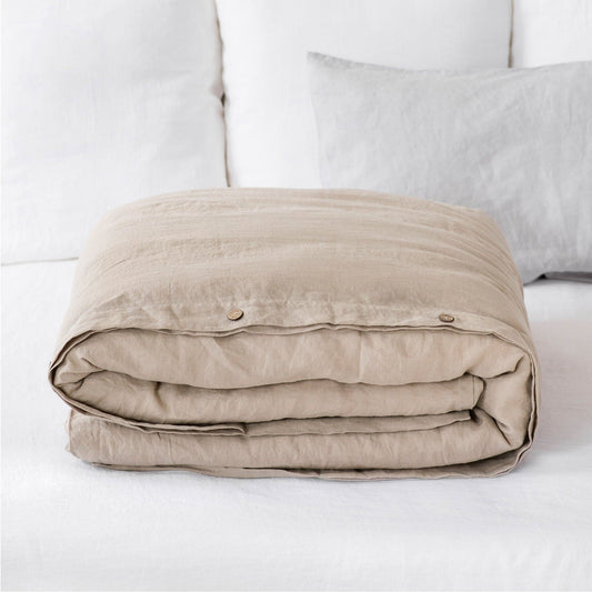 Pure European Linen Duvet Cover | Various Colors Linen Duvet Covers Natural linen / Twin - SHOO-FOO, comfort of natural fibers