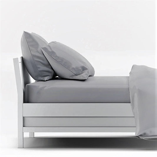 Satin Weave Owl Grey Bamboo Bed Sheets Set with 400TC Fabric Bamboo Sheets Set Full/Double - SHOO-FOO, comfort of natural fibers