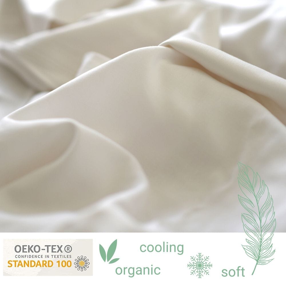 Shoo-Foo Organic Bamboo Bed Sheets Set Soft & Natural - No Dye No Bleach - 100% Bamboo - Deep Pocket 18 - 300 TC (Full) Full