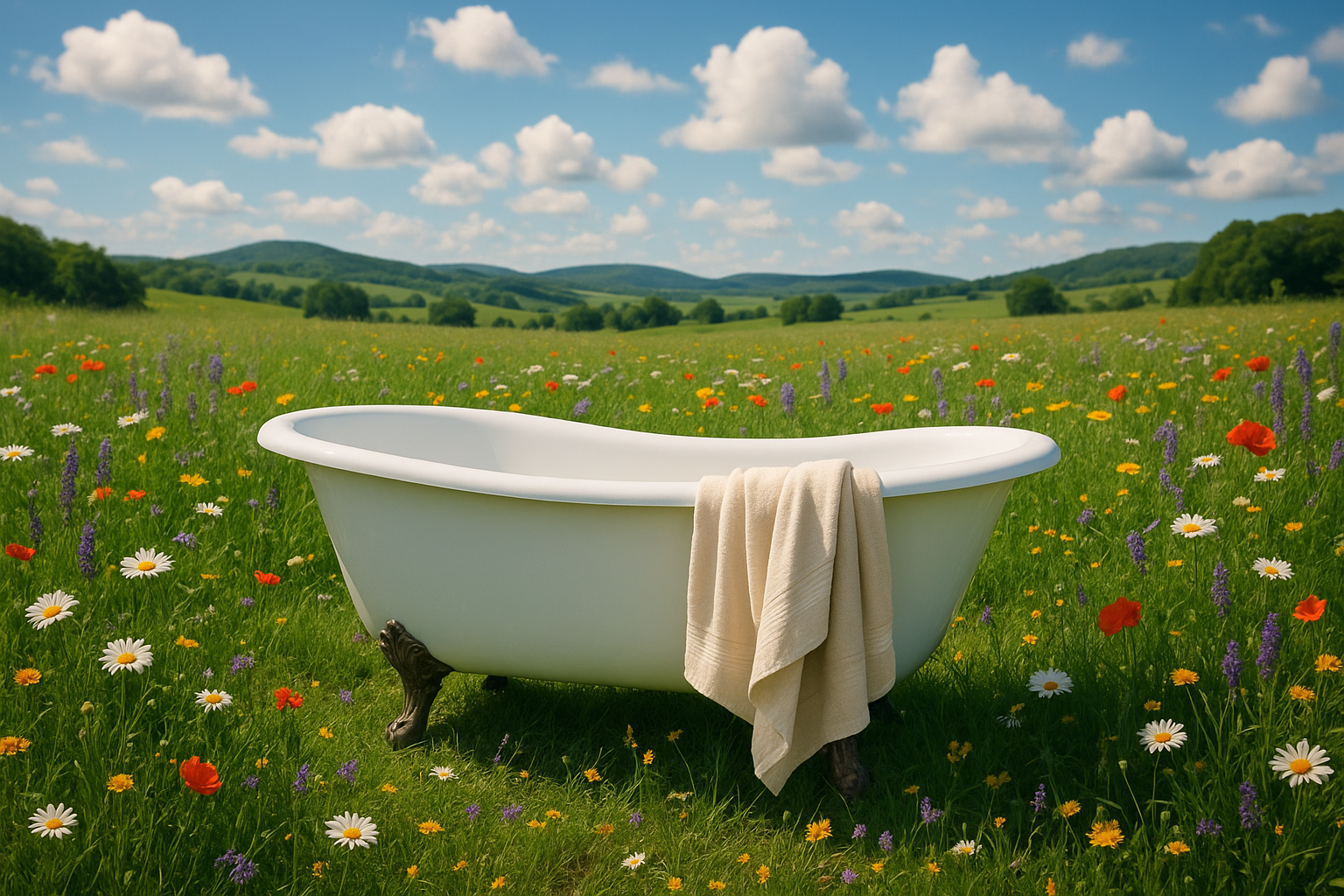 Natural bamboo, hemp or flax bath towels for healthier skin and planet