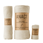 Hemp Bath Towels Set - 55% Hemp - 45% Organic Cotton Towels Natural: Undyed + unbleached - SHOO-FOO, comfort of natural fibers