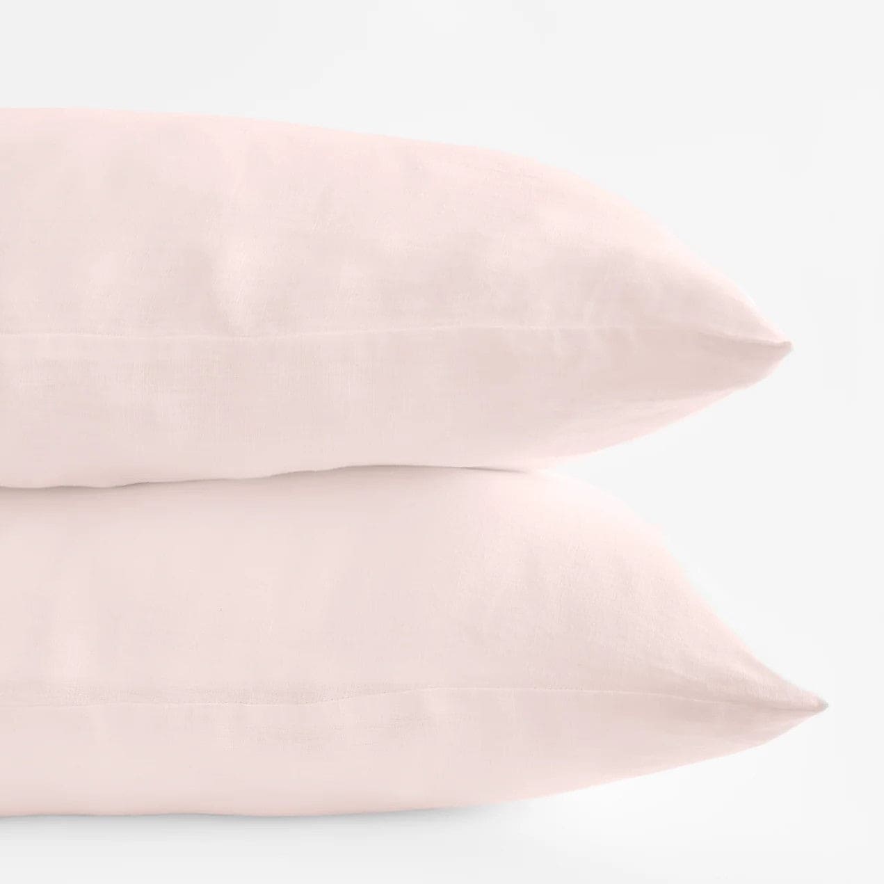 Hemp Pillowcase in Pale Morning Rose color