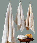 Hemp Bath Towels Set - 55% Hemp - 45% Organic Cotton Towels Natural: Undyed + unbleached - SHOO-FOO, comfort of natural fibers
