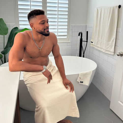 Hemp Bath Sheet - 55% Hemp 45% Organic Cotton Towels Natural: Undyed + Unbleached - SHOO-FOO, comfort of natural fibers