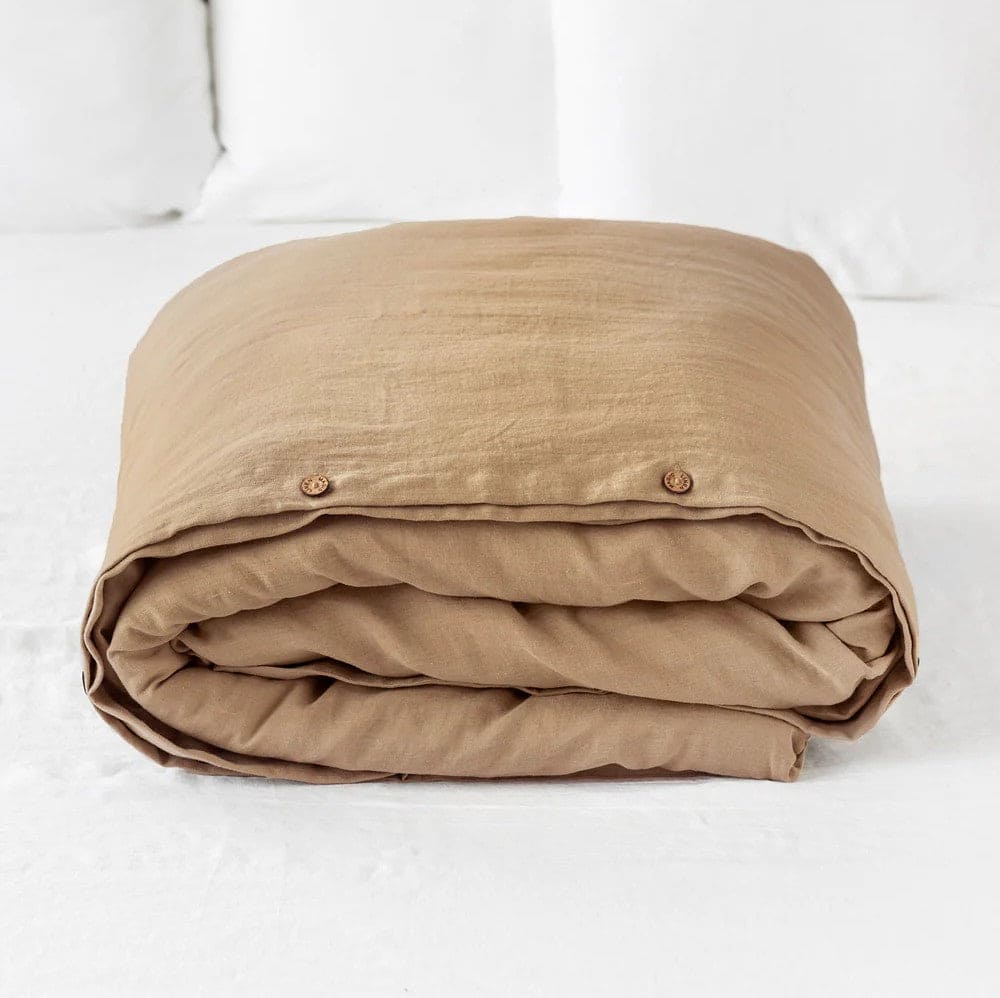 Pure European Linen Duvet Cover | Various Colors Linen Duvet Covers Latte / Twin - SHOO-FOO, comfort of natural fibers