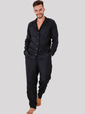 Men's Pure Flax Linen Pajama Set