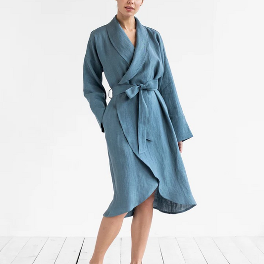Pure Linen Bathrobe for Women