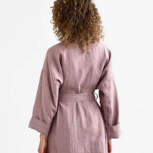 Pure Linen Bathrobe for Women