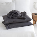 Pure European Linen Bed Sheets Set | Choice of Colors & Depth