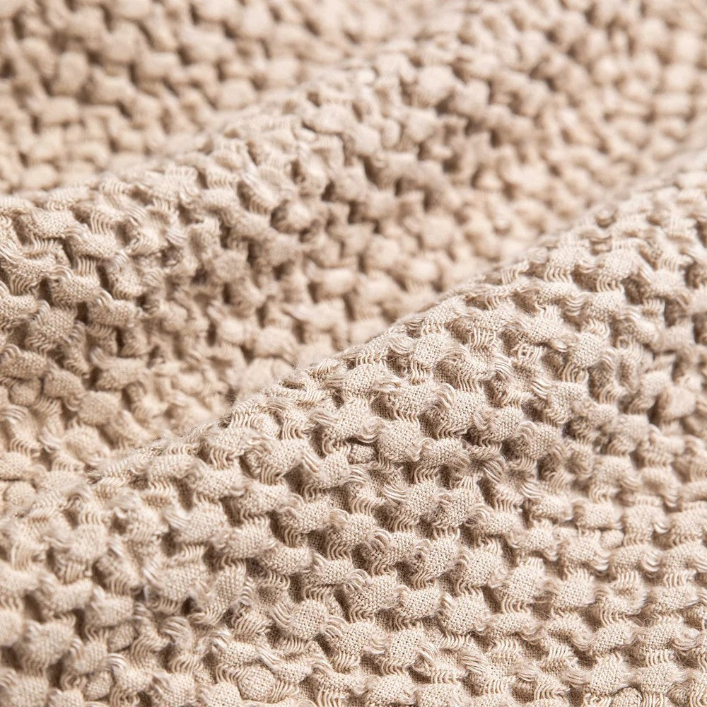 Women's Waffle Flax Linen Hooded Robe - Soft and Lightweight