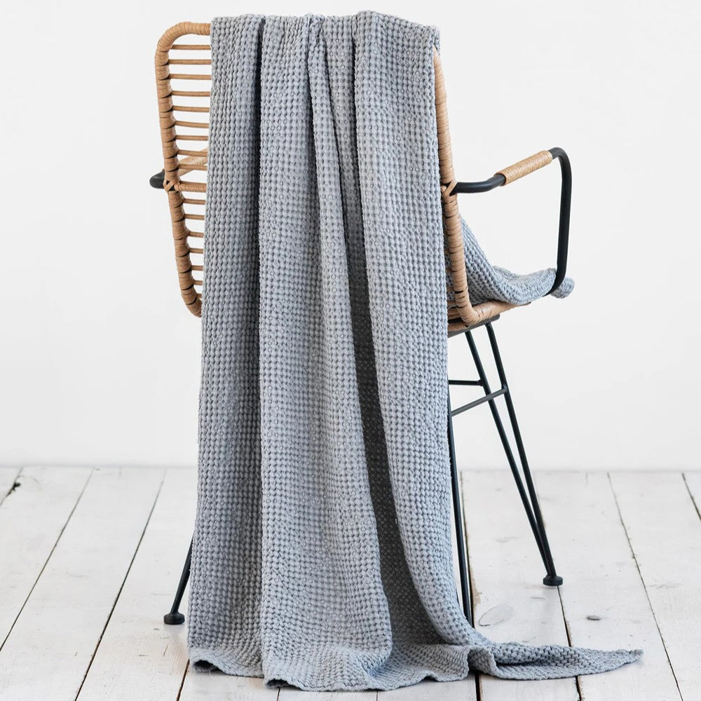 Flax Linen Waffle Throw | Various Colors | Everyday Comfort