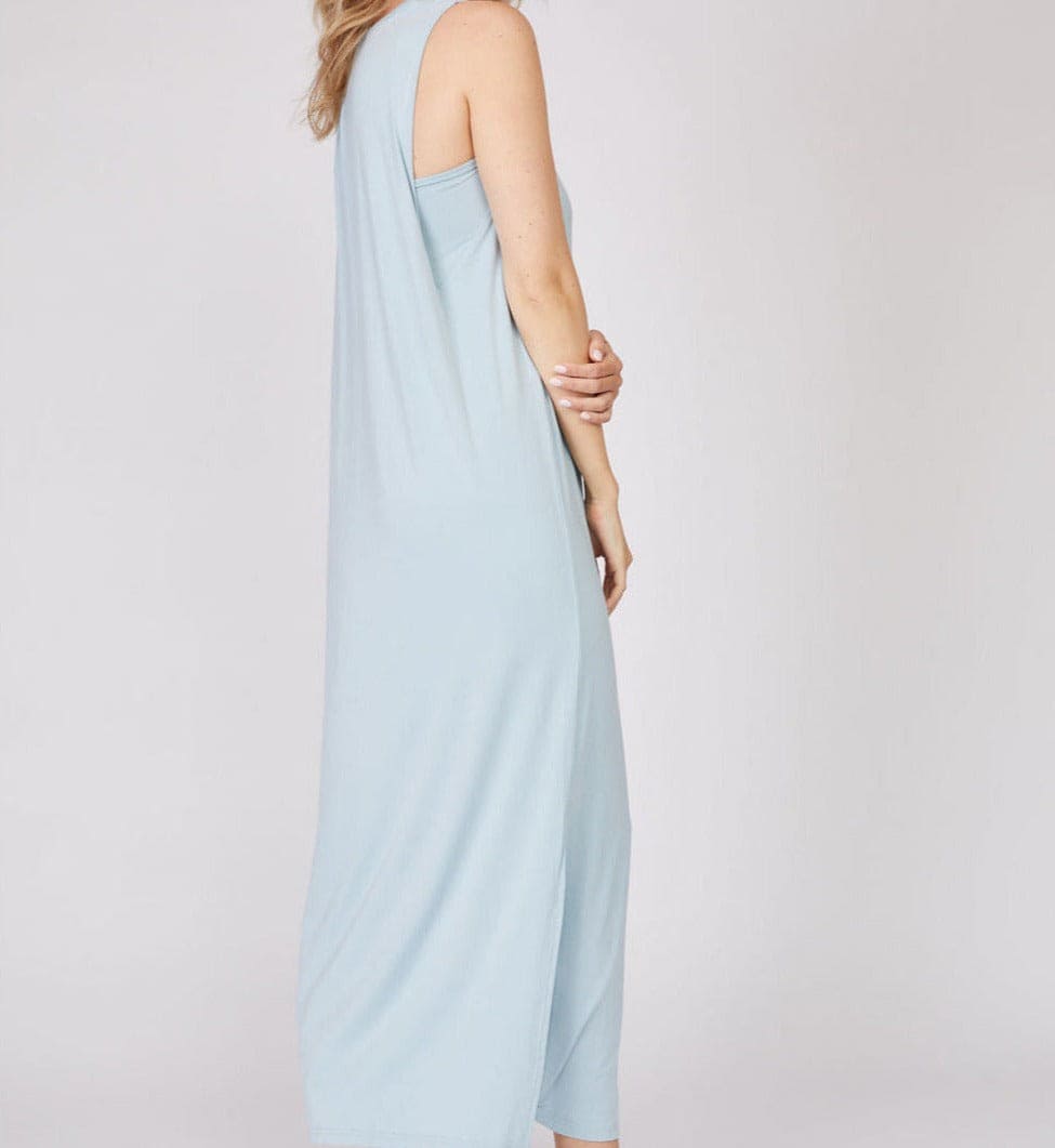 Sleeveless Bamboo Viscose Nightdress Loungewear Sterling Blue / Small - SHOO-FOO, comfort of natural fibers