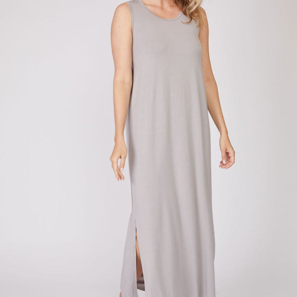 Bamboo Sleeveless Nightdress Loungewear Ash Grey / Small - SHOO-FOO, comfort of natural fibers