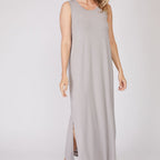 Bamboo Sleeveless Nightdress Loungewear Ash Grey / Small - SHOO-FOO, comfort of natural fibers