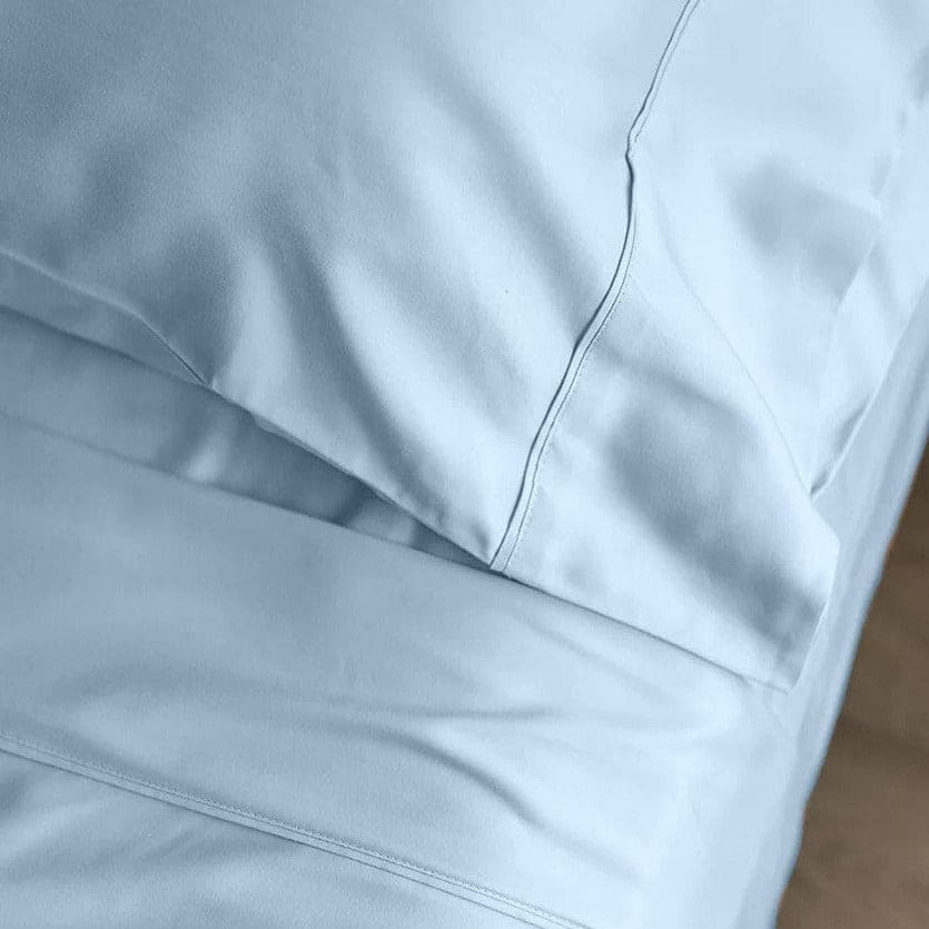 Bamboo Pillowcases 100% | Satin Weave | 400 TC | Various Colours Bamboo Pillowcases Blue Sky / Standard/Queen (pair) - SHOO-FOO, the softness of bamboo