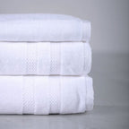 Bamboo Towels - 3-pcs Set - bamboo-cotton blend bamboo towels White - SHOO-FOO, comfort of natural fibers