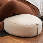 Buckwheat Zafu Cushion - in Natural Cotton & Linen casing Yoga accessories Default Title - SHOO-FOO, comfort of natural fibers