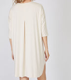 Bamboo 3/4 Sleeve Nightshirt | Elegance and comfort Loungewear Sterling Blue / Small - SHOO-FOO, comfort of natural fibers