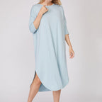 Bamboo Lounge Shirt or Nightgown Loungewear Sterling Blue / Small - SHOO-FOO, comfort of natural fibers