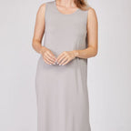 Bamboo Sleeveless Nightdress Loungewear Sterling Blue / Small - SHOO-FOO, comfort of natural fibers
