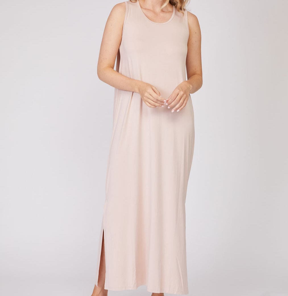 Sleeveless Bamboo Viscose Nightdress Loungewear Rose Pink / Small - SHOO-FOO, comfort of natural fibers
