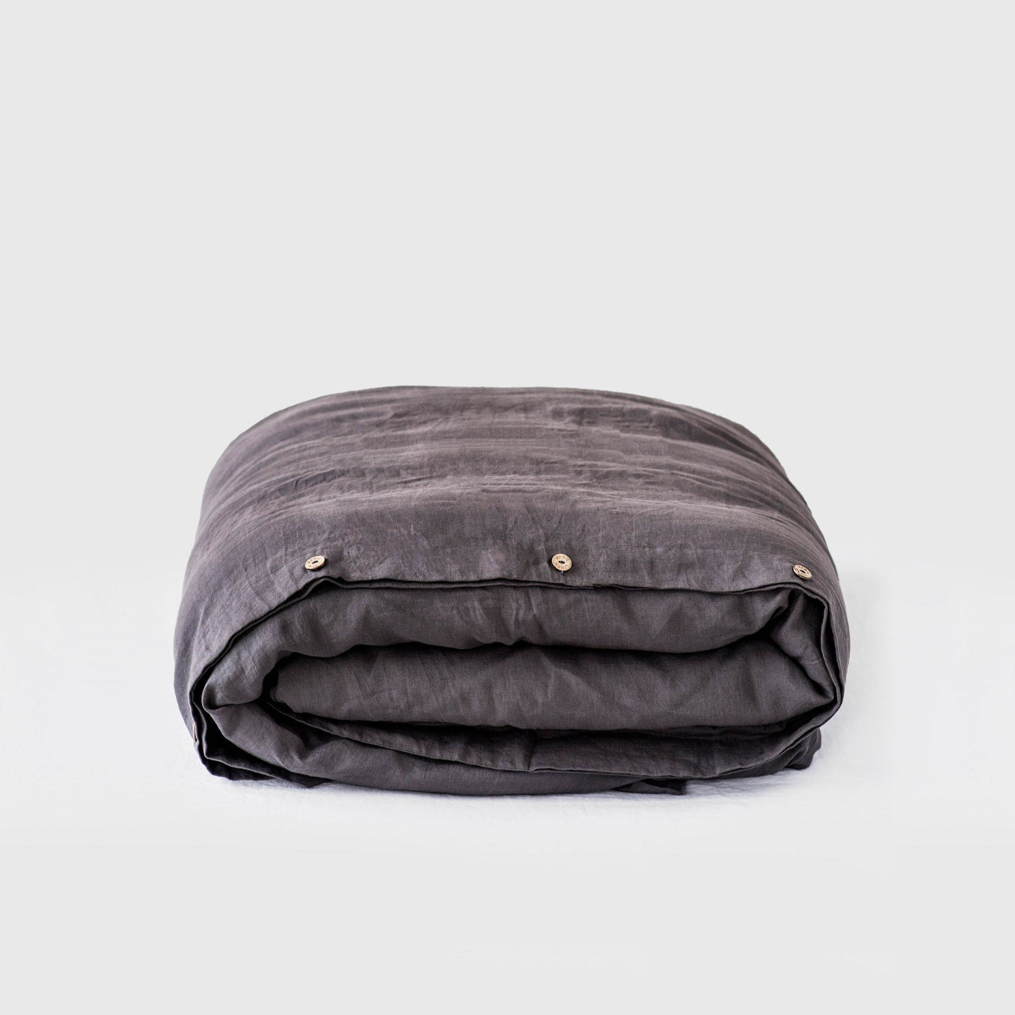 Pure European Linen Duvet Cover | Various Colors Linen Duvet Covers Charcoal / Twin - SHOO-FOO, comfort of natural fibers