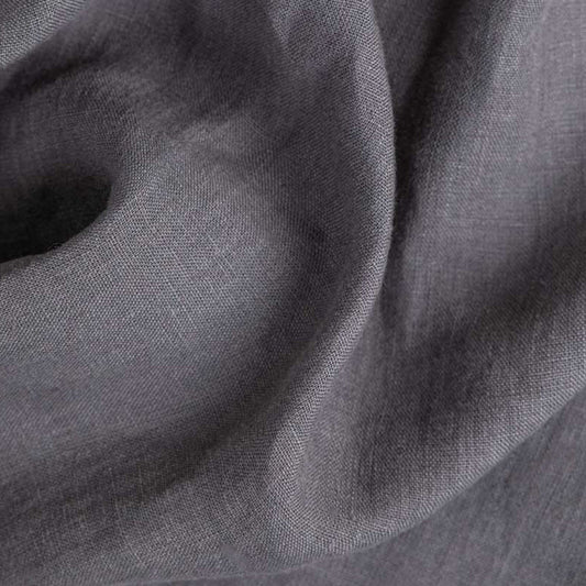 Pure European Linen Fitted Sheet | Charcoal Gray