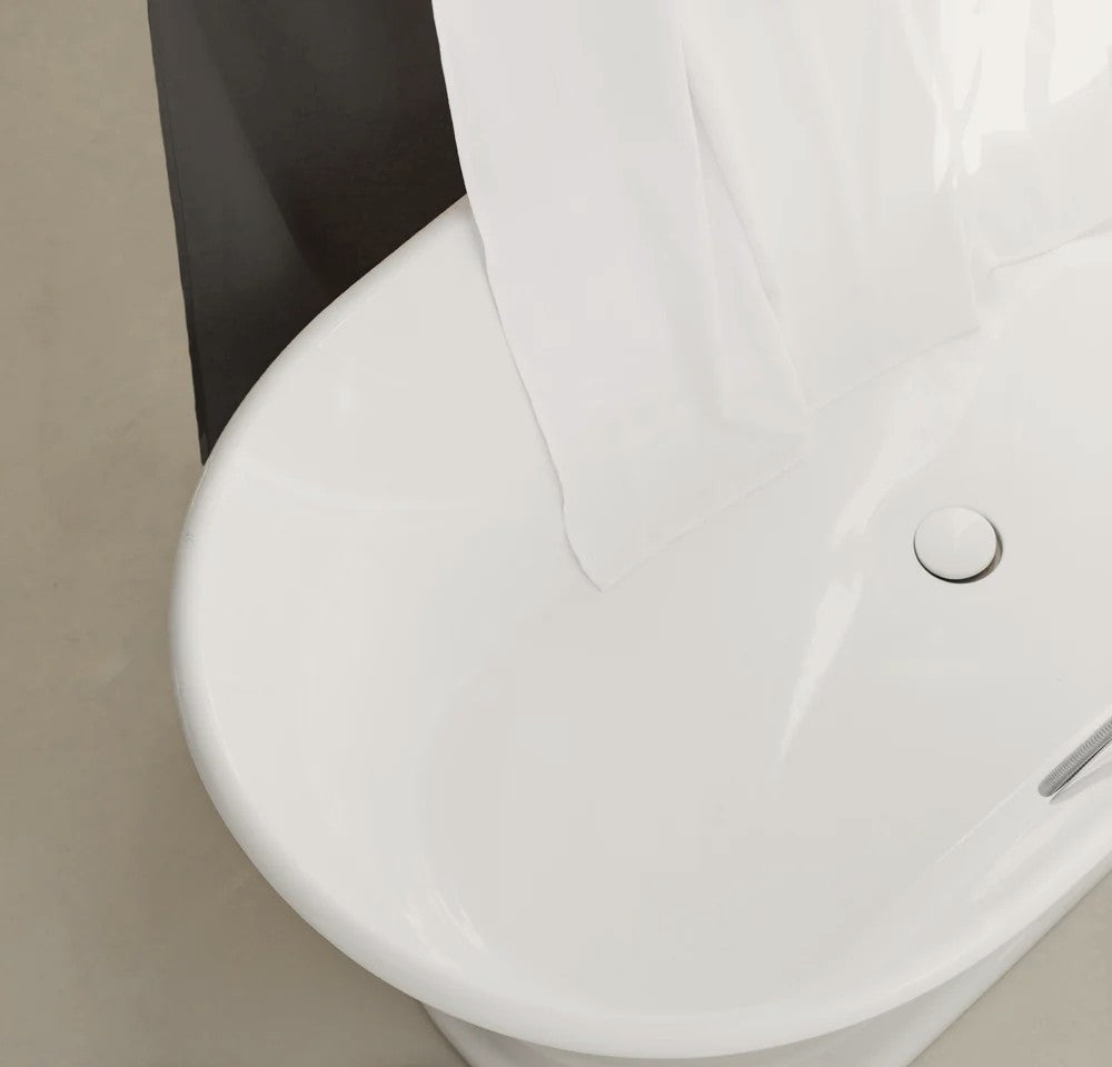 Washable Flax Linen Shower Curtain | Waterproof