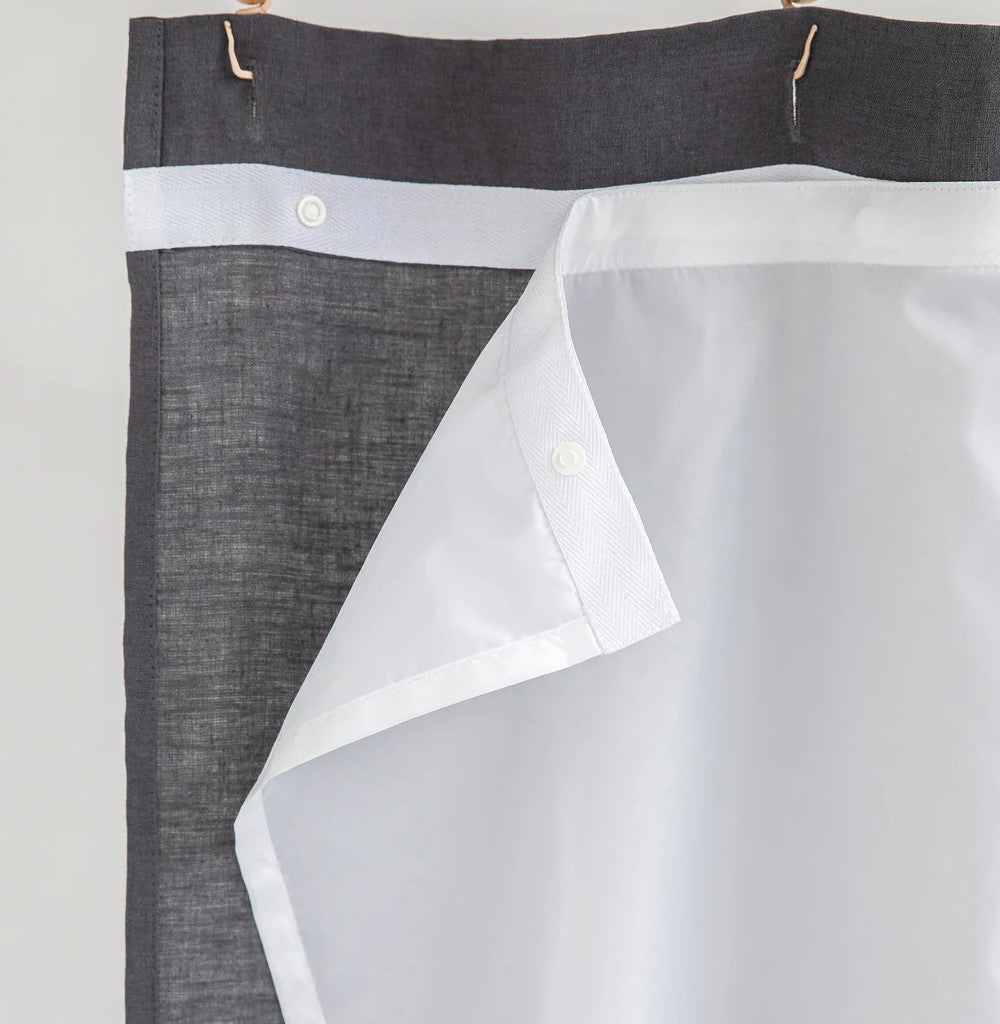 Washable Flax Linen Shower Curtain | Waterproof