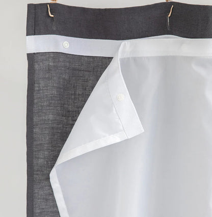 Washable Flax Linen Shower Curtain | Waterproof