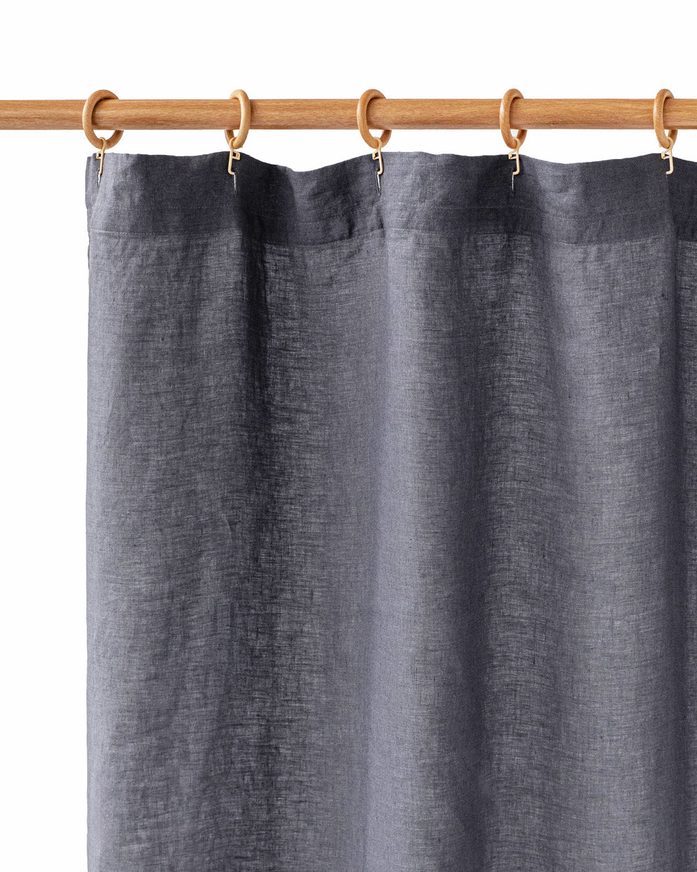 Washable Flax Linen Shower Curtain | Waterproof