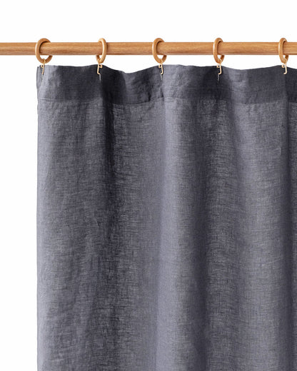 Washable Flax Linen Shower Curtain | Waterproof