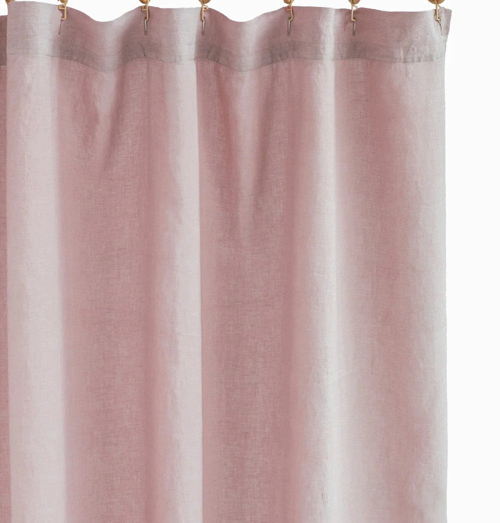 Washable Flax Linen Shower Curtain | Waterproof