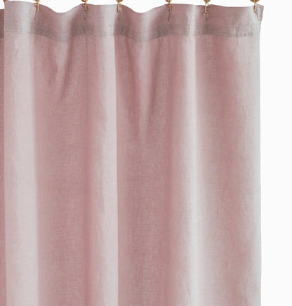 Washable Flax Linen Shower Curtain | Waterproof