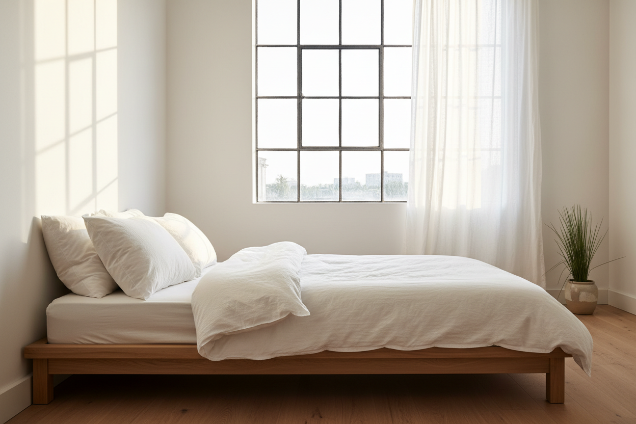 Minimalist Summer Bedroom with Natural Light