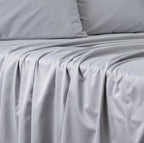 Owl Grey Bamboo Bed Sheets Set - 400TC - Satin Weave Bamboo Sheets Set Twin - SHOO-FOO, comfort of natural fibers